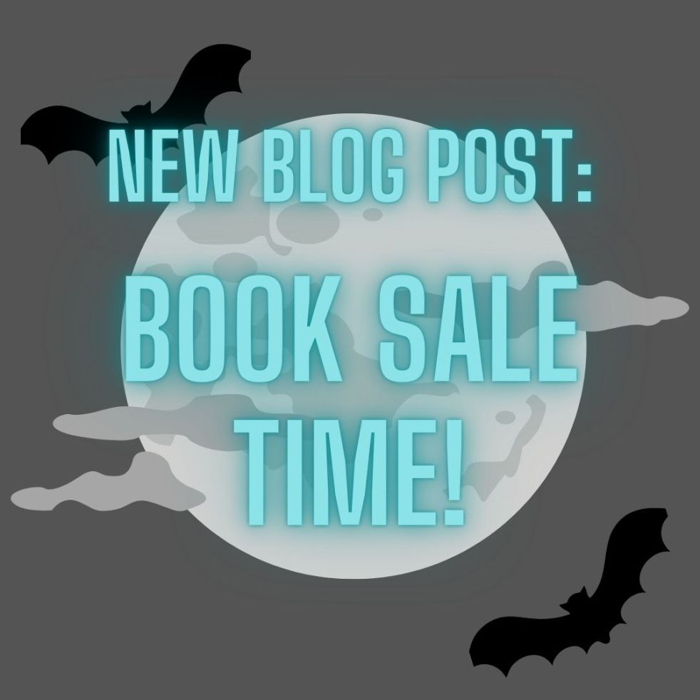 new blog post: book sale time!